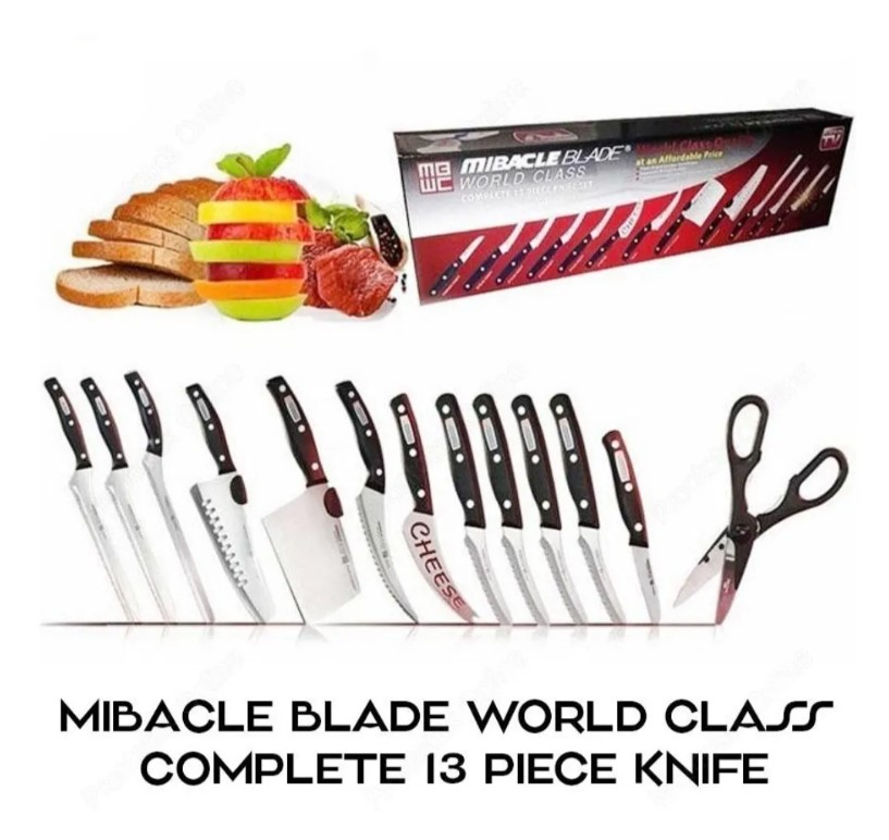 Set De Cuchillos X 13 Piezas Miracle Blade Corte Profesional